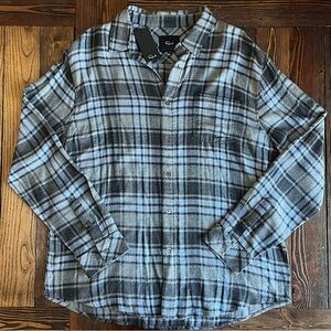 RAILS • NWT Dark Water Lennox shirt button up long sleeve brushed plaid xlarge